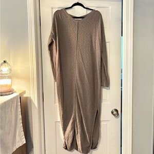 Free People Beach Bri Sweater Maxi Dress - M gray